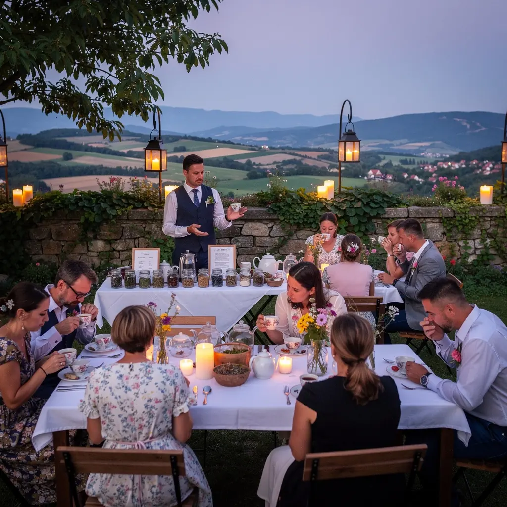 Zelený čaj s bylinkami a kvetmi v tradičnej slovenskej keramike